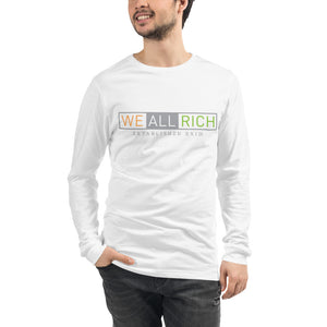 WE ALL RICH BOX LOGO Unisex Long Sleeve Tee