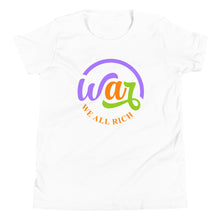 Load image into Gallery viewer, W.A.R half circle Youth Short Sleeve T-Shirt