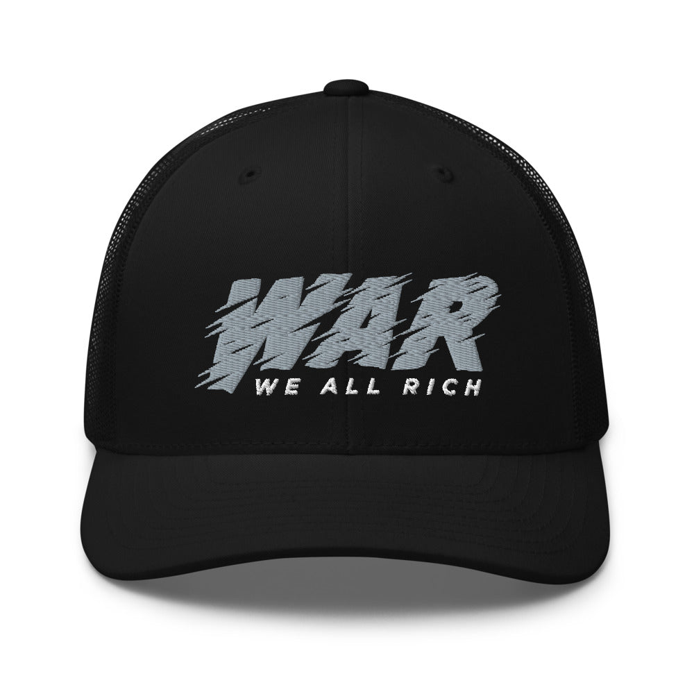 W.A.R Distressed logo Trucker Cap